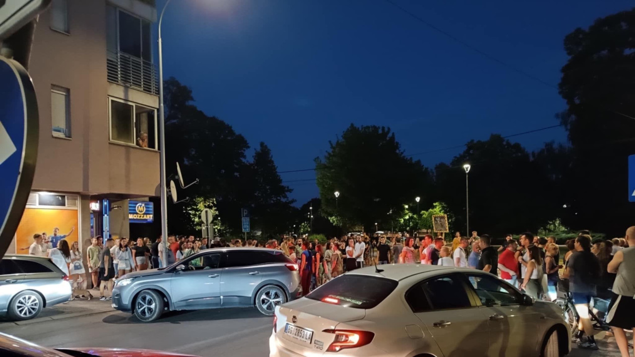 Blokada raskrsnice u Valjevu