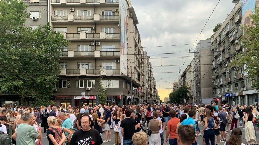 Blokada ispred Pravnog fakulteta u Beogradu