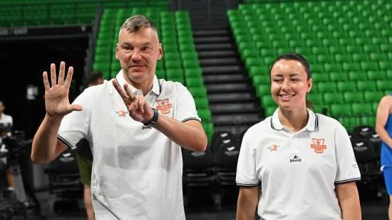 Jelena Todorović sa Šarunasom Jasikevičijusom