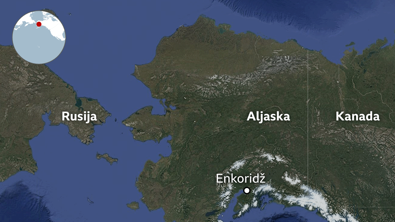 aljaska, mapa aljaske