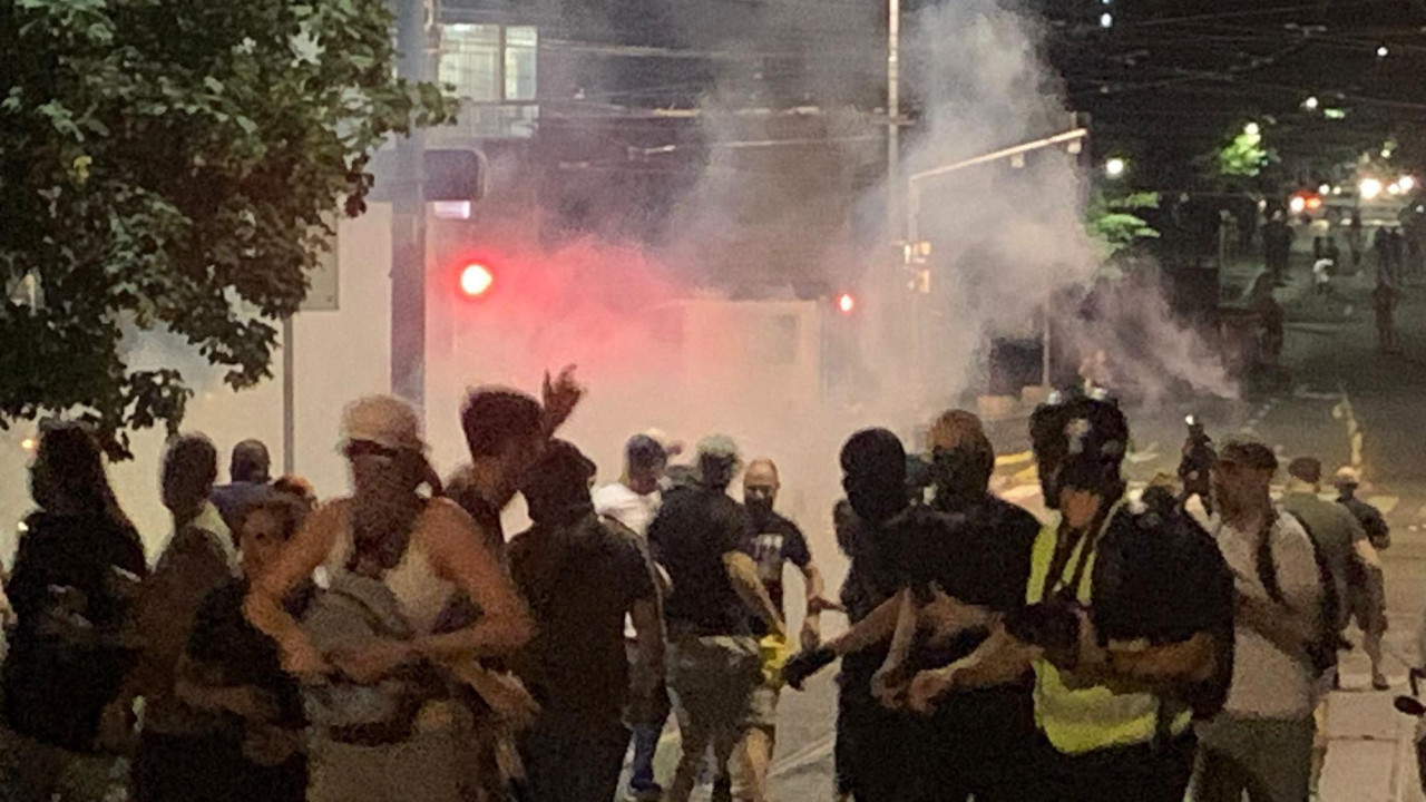 Demonstranti na ulicama Beograda
