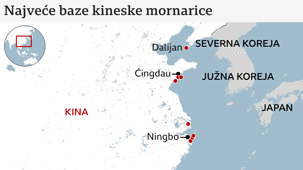 Glavne baze kineske mornarice 