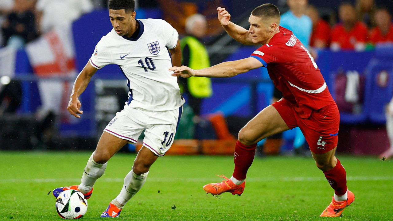 Duel Džuda Belingema i Nikole Milenkovića na Evropskom prvenstvu u Nemačkoj 16. juna 2024. u Gelzenkirhenu