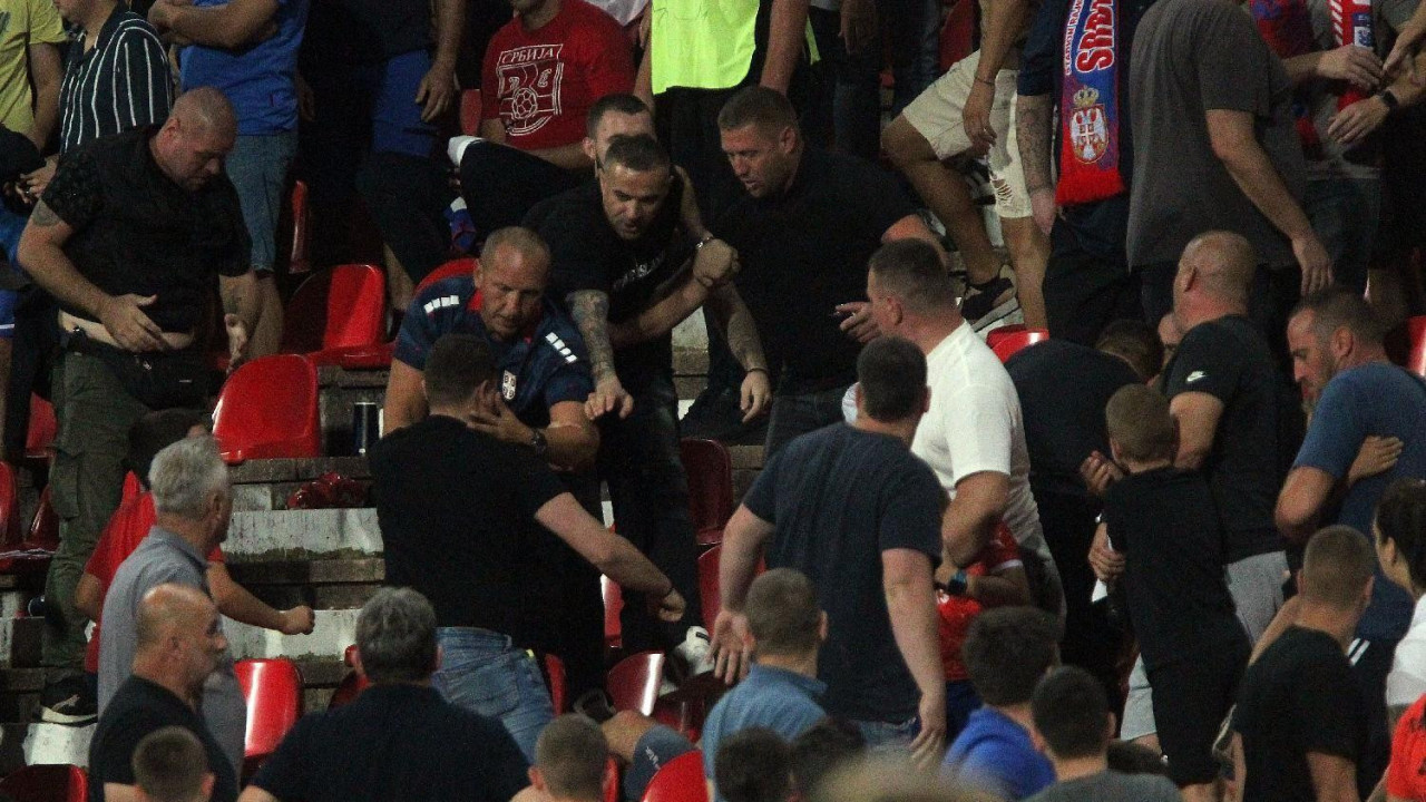 srbija - engleska, incidenti na utakmici srbija - engleska