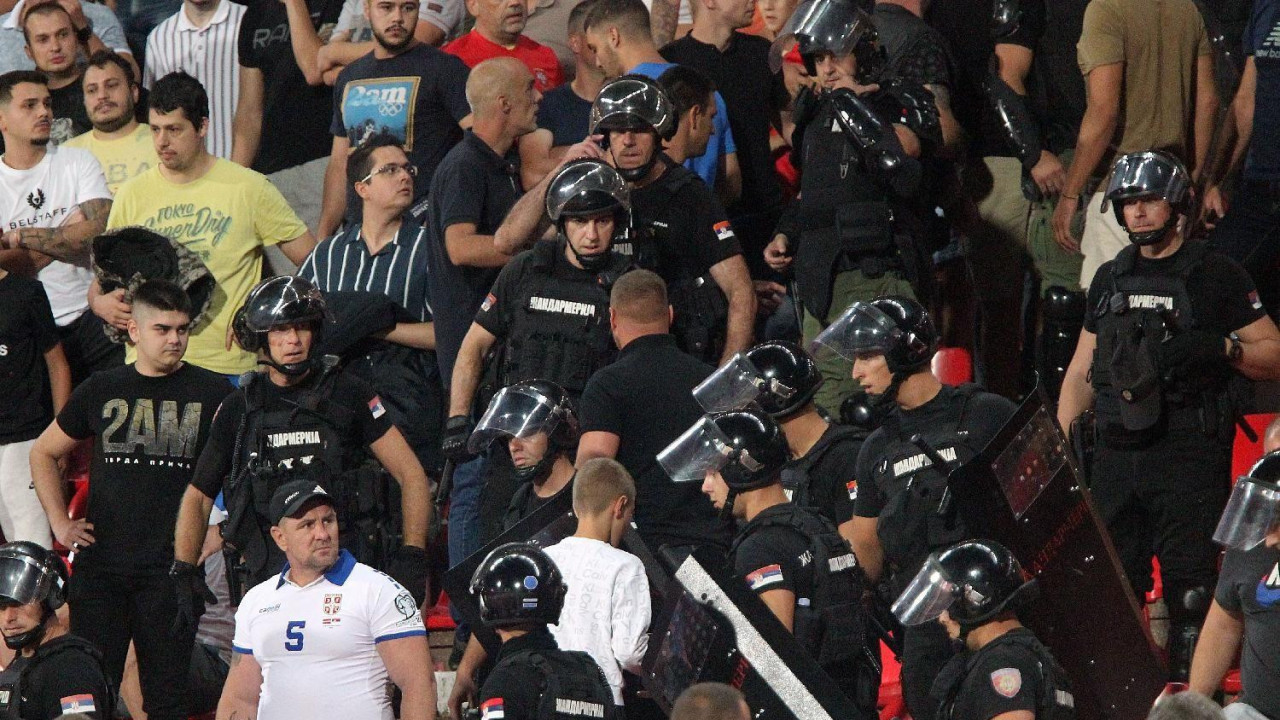 srbija - engleska, incidenti na utakmici srbija - engleska