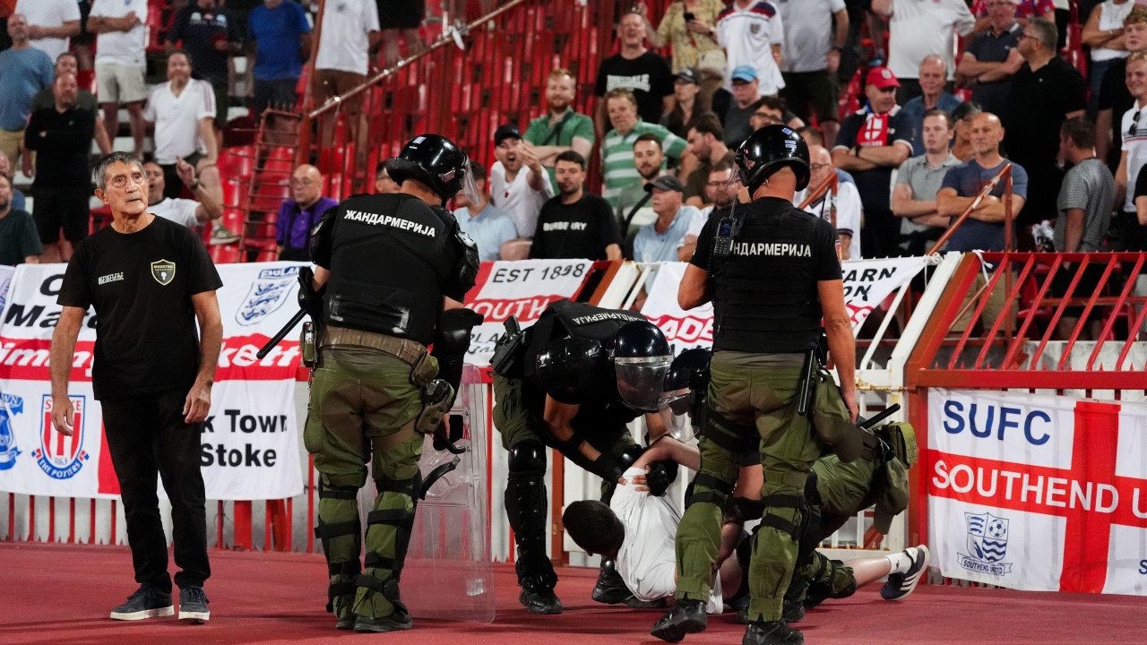 srbija - engleska, incidenti na utakmici srbija - engleska
