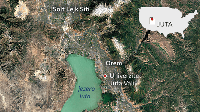 čarli kirk, ubistvo čarlija kirka, charlie kirk, potraga za ubicom čarlija kirka, mapa Jute