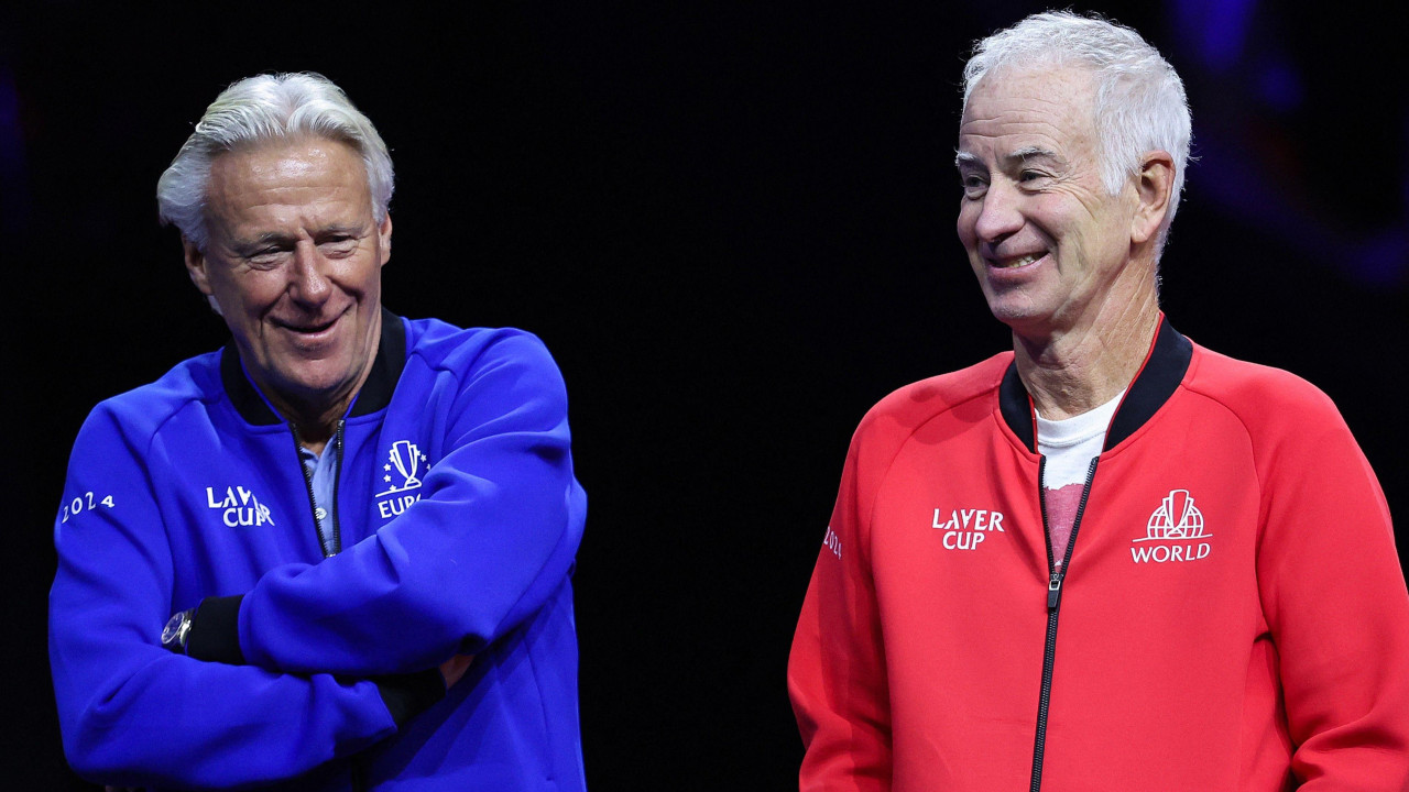 Bjorn Borg (levo) i Džon Mekinro bili su kapiteni na Lejver kupu 2024.