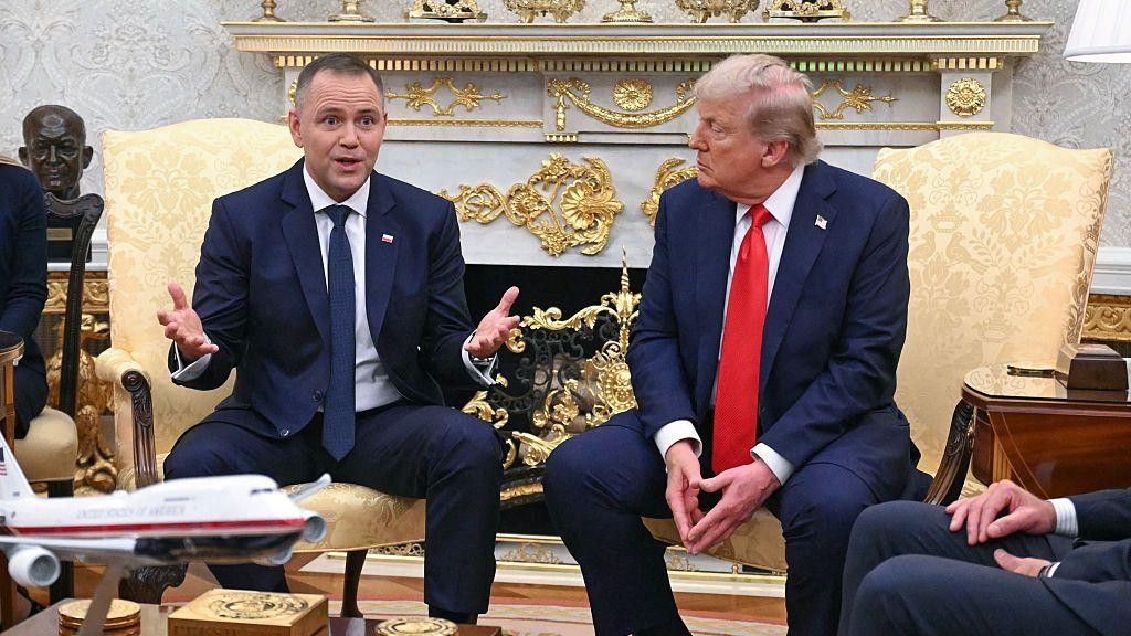 Karol Navrocki na sastanku sa Donaldom Trampom u Beloj kući