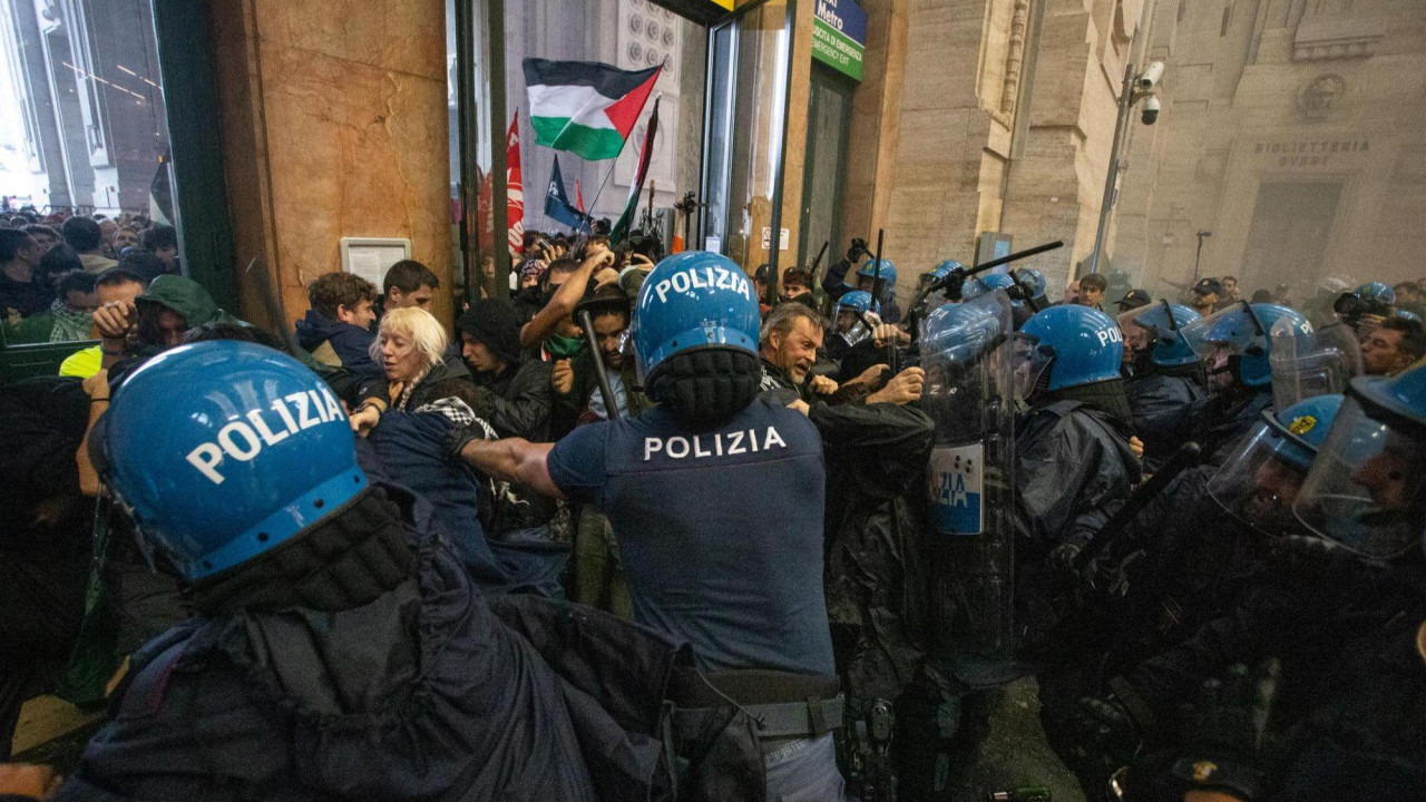 neredi u italiji, sukob policije i demonstranata u Italiji, italija još nije proznala palestinsku državu