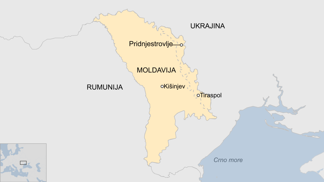 Mapa Moldavije 