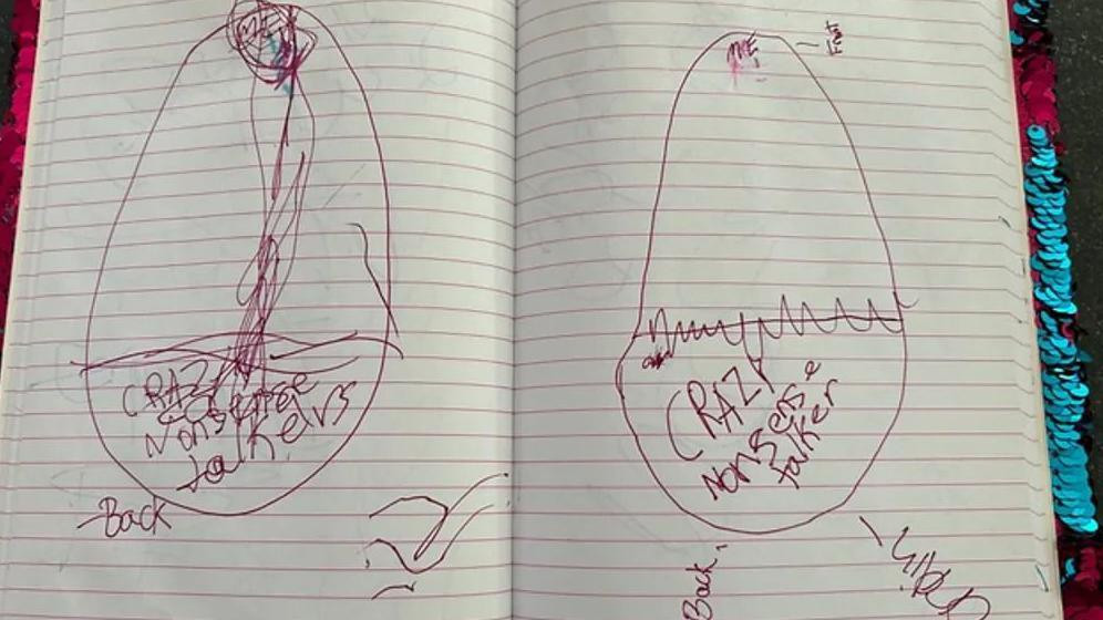 Crtež iz sveske Lulu Džonson