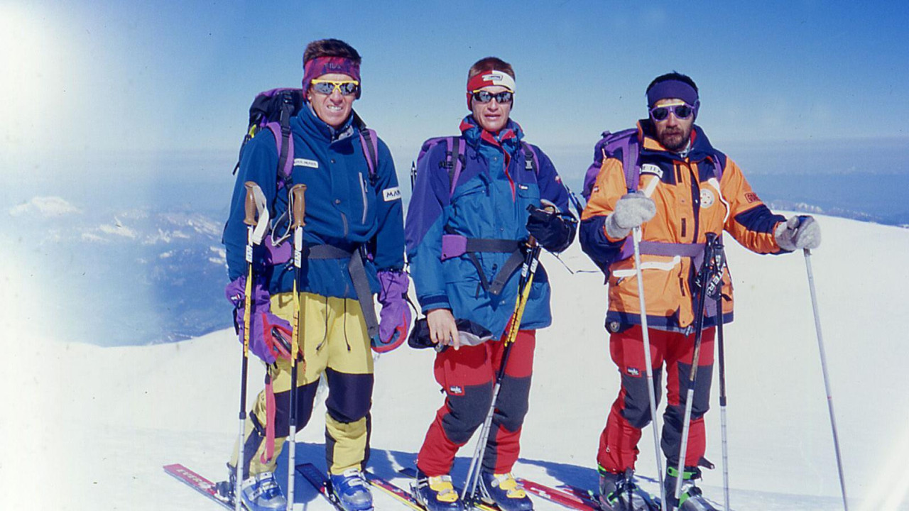 Davo Karničar sa braćom Andrejem i Isidorom na Mon Blanu 2000. godine