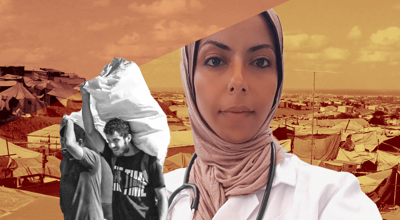 žena sa maramom preko glave, gaza, raseljeni u gazi