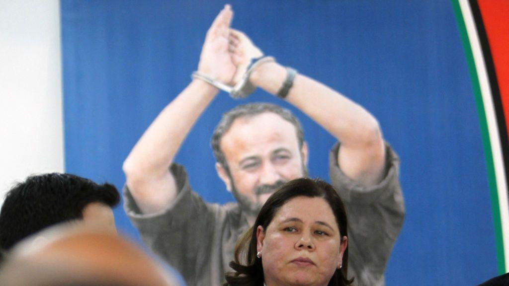 Fadva Barguti, supruga zatvorenog lidera Fataha Marvana Bargutija, u aprilu 2014. u gradu Ramali na Zapadnoj obali