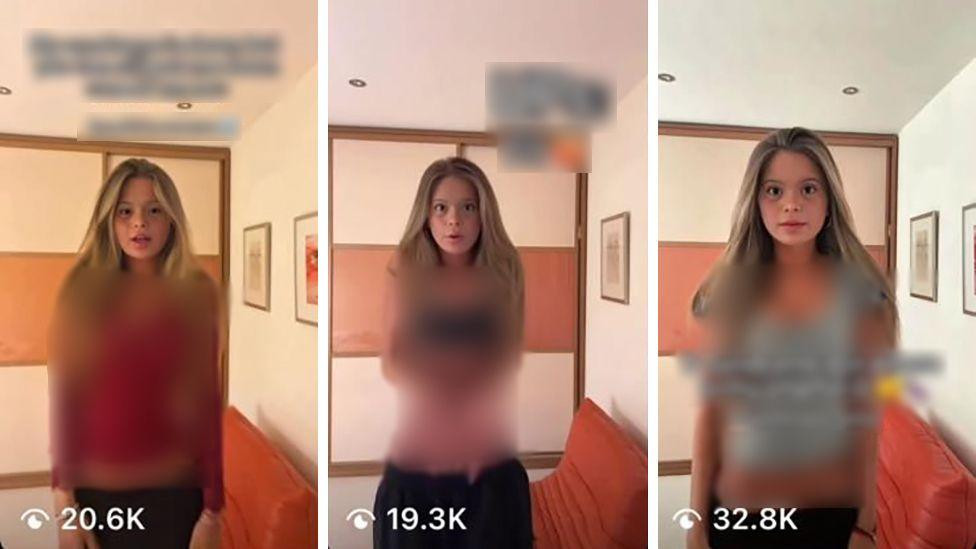 Tri skrinšota sa objavama sa Instagrama koje su imale nekoliko desetina hiljada pregleda. Na svakom od skrinšotova je ista mlada žena koja izgleda kao tinejdžerka sa Daunovim sindromom. 