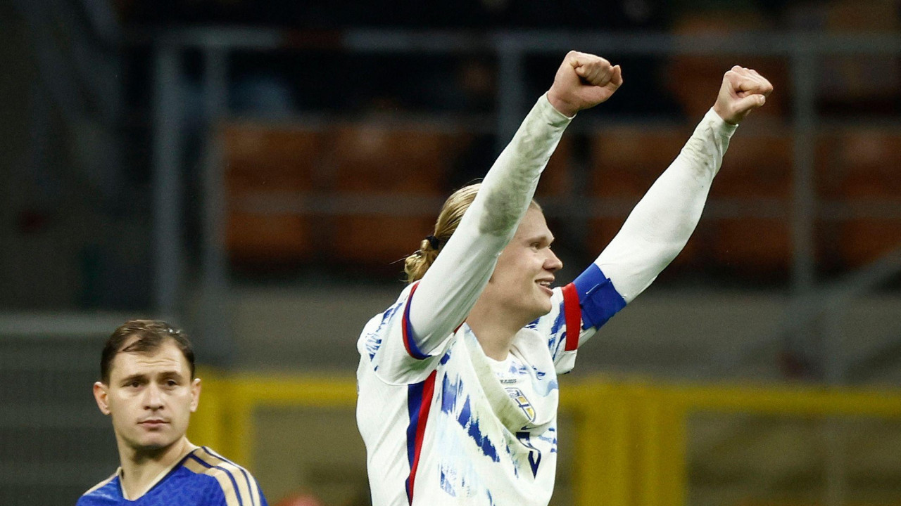 erling haland se raduje golu protiv Italije u kvalifikacijama za Svetsko prvenstvo