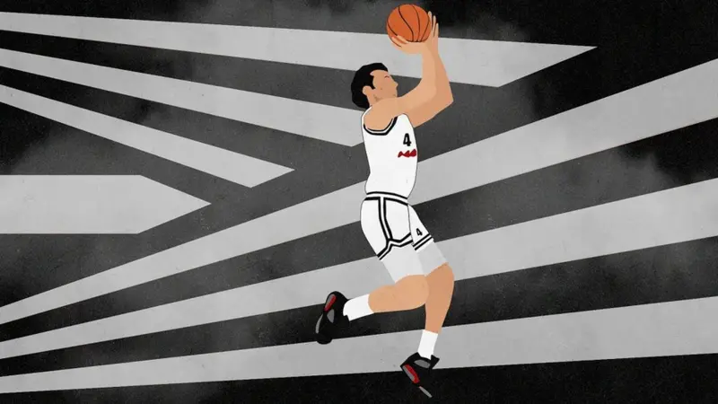 Ilustracija Aleksandra Đorđevića u dresu Partizana 1992. 