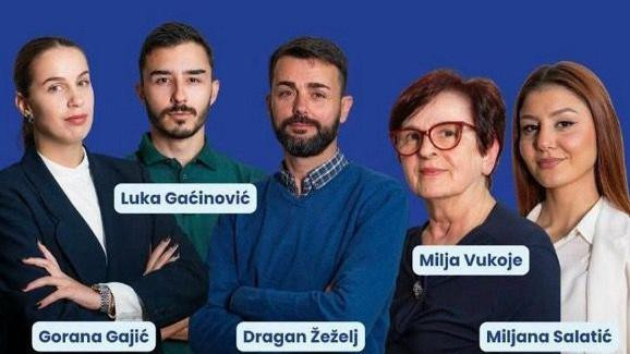 Tri žene i dva muškarca - kandidati liste Glas mladih koji menja Sečanj
