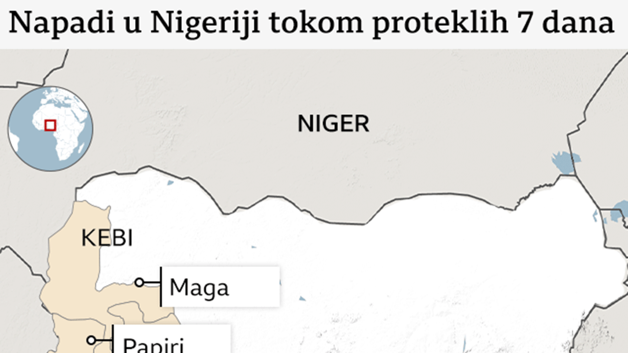 mapa nigera i nigerije