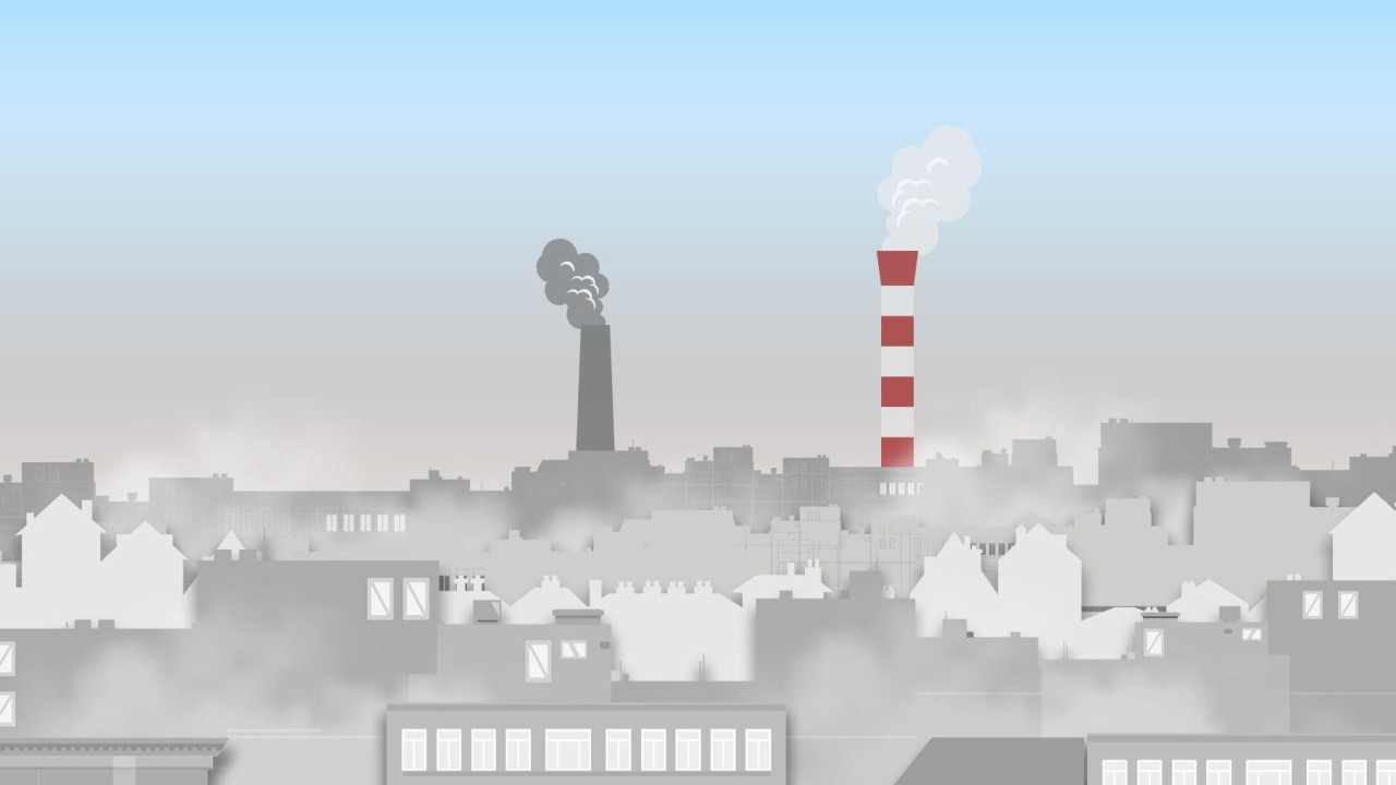 Ilustracija zagađenja u Beogradu 