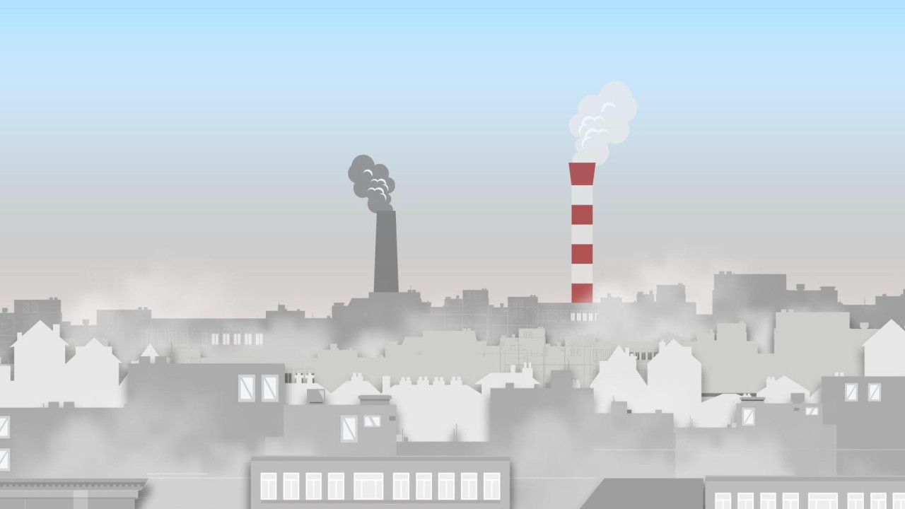 Ilustracija zagađenja u Beogradu 