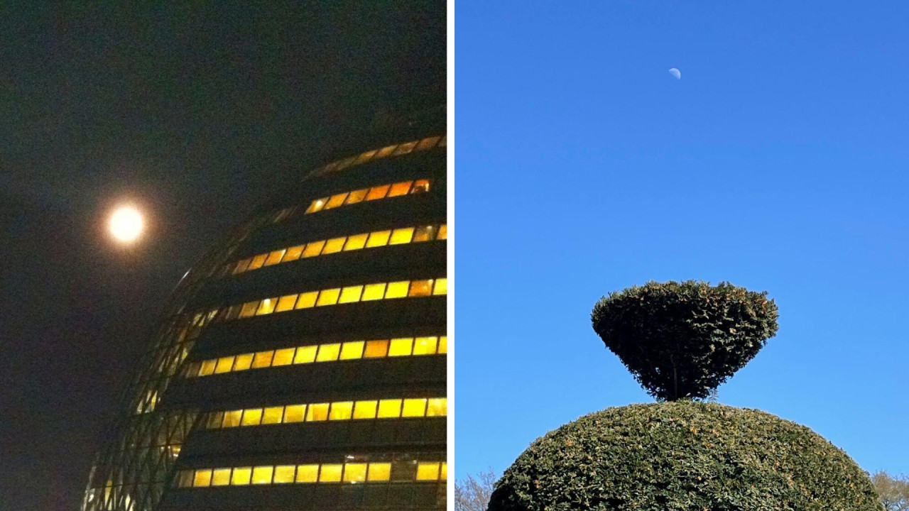 Ako se ostavi na automatskim podešavanjima, telefon će često preeksponirati Mesec noću. Fotografisanje po danu pomaže, ali Mesec i dalje može da izgleda sićušno