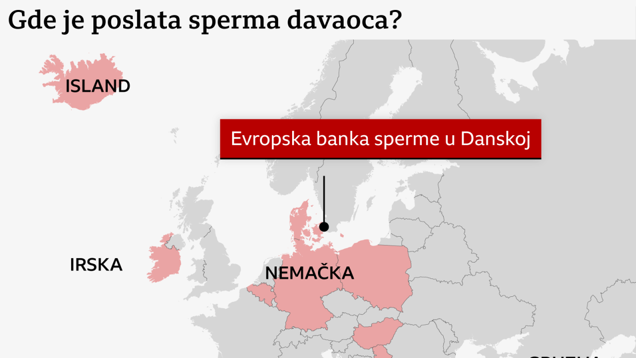 U koje zemlje je poslata sperma donora