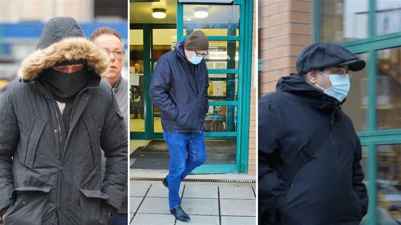 Koner Sanderson Dojl, Ričard Wilkins (u sredini) i Muhamed Hasan. Svi nose maske preko lica