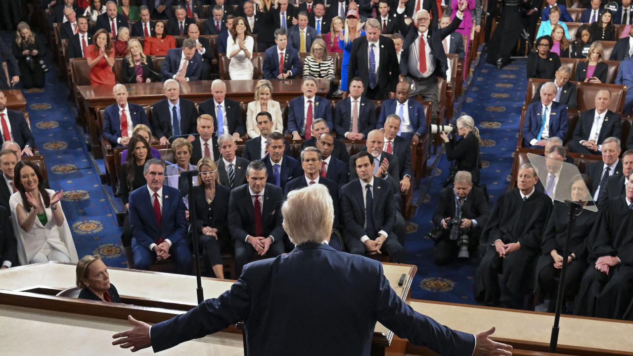 Donald Tramp tokom govora u Senatu, u martu 2025.