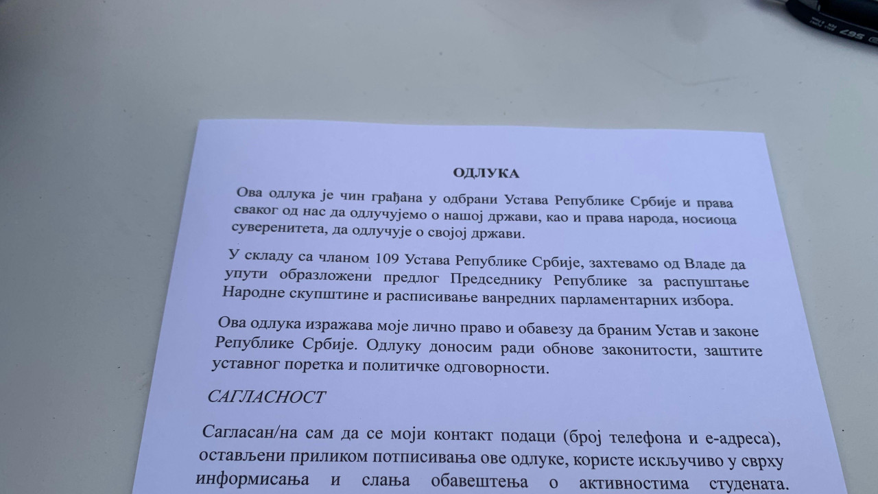 students listić 