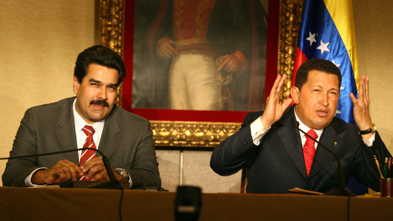 Nikolas Maduro i Ugo Čavez na konferenciji u Parizu
