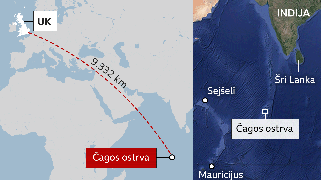 mapa čagos ostrva, gde su čagos ostrva