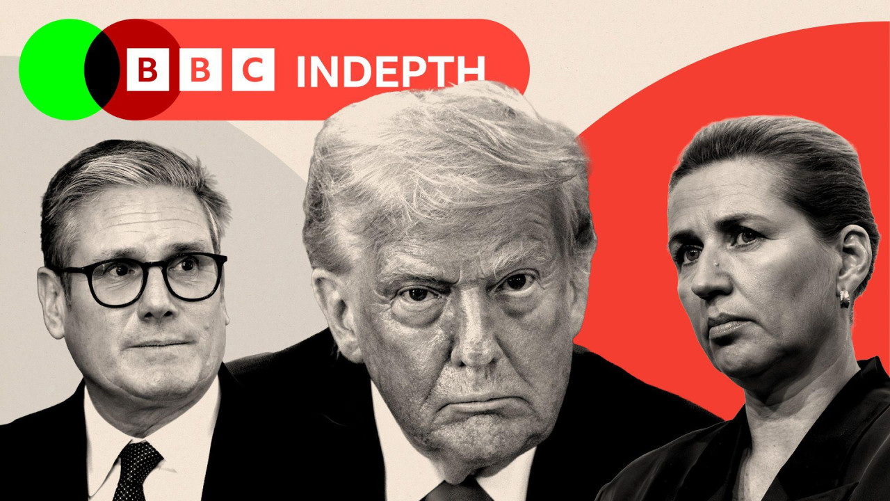 A montage image showing, Keir Starmer, Donald Trump and Mette Frederiksen