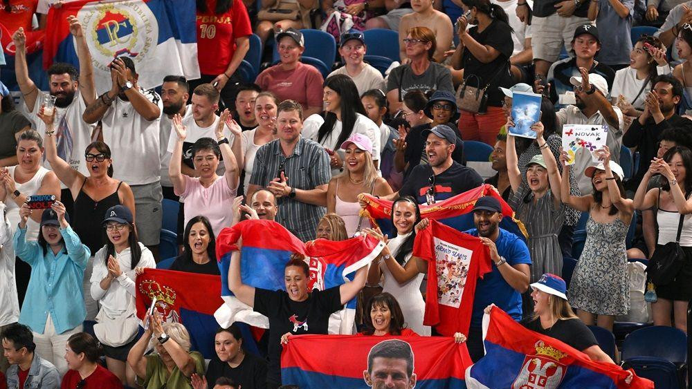 novak đoković, navijači novaka đokovića na australijan openu