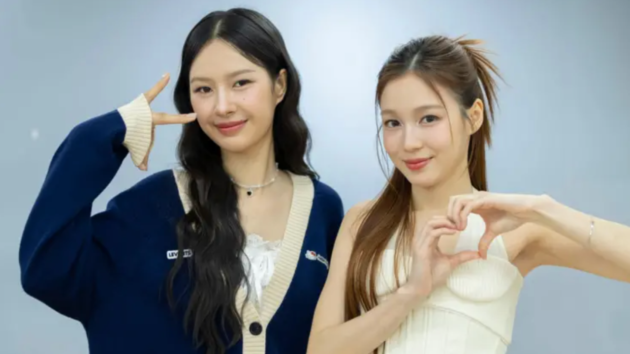 Pansa „Milk" Vosbein (levo) u teget džemperu i Patranite „Lav" Limpatijakorn u beloj haljini 