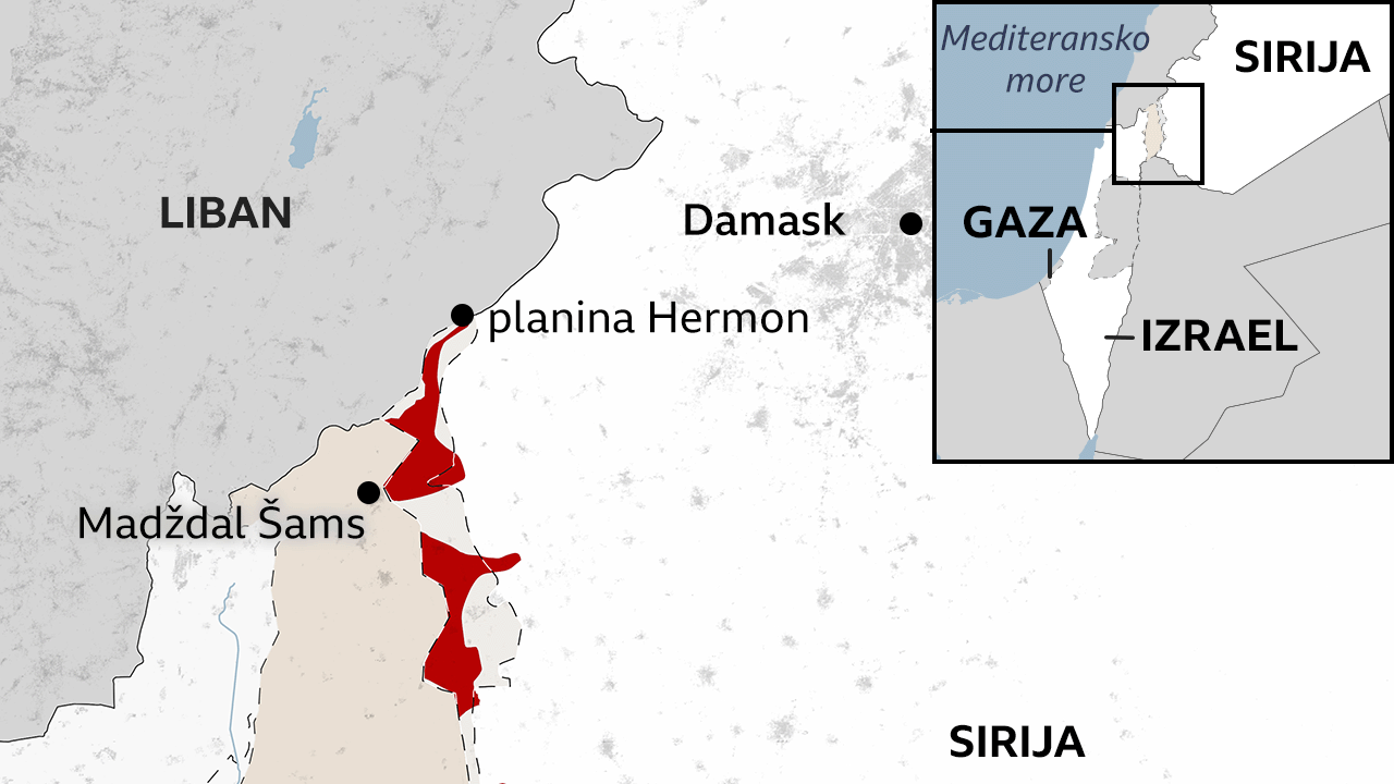 Mapa Sirije i susednih zemalja
