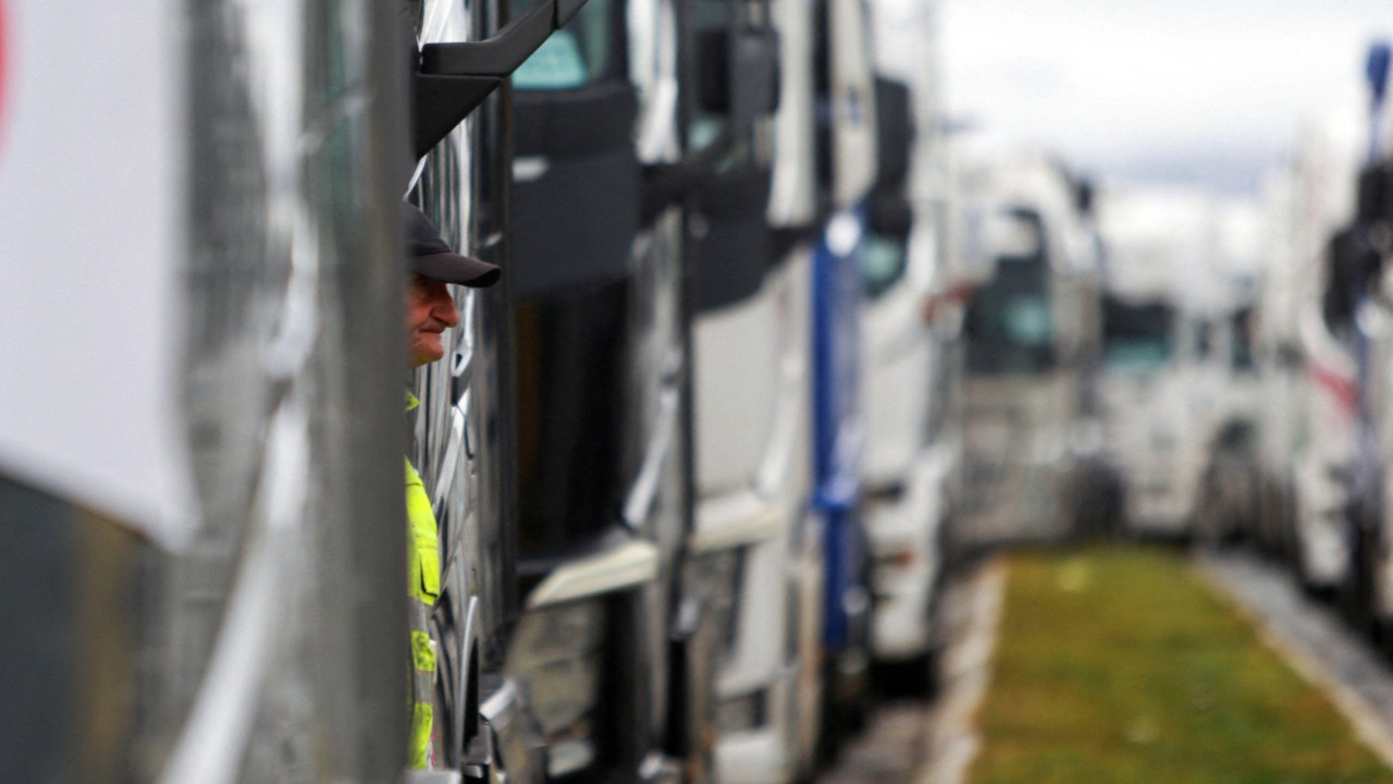 protest kamiondžija na graničnom prelazu severne makedonije i grčke
