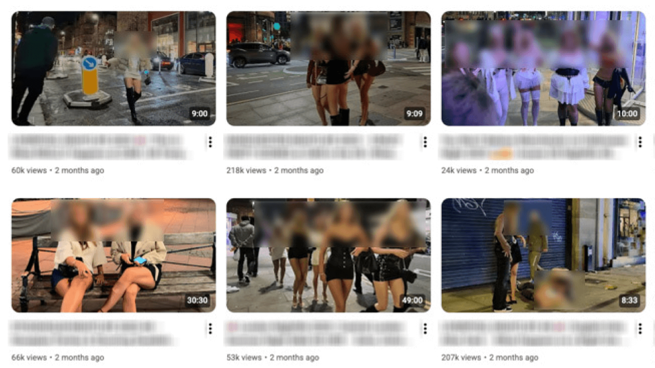 Tambnejl sličice na Jutjub kanalima muškaraca gotovo uvek su usredsređeni na žene