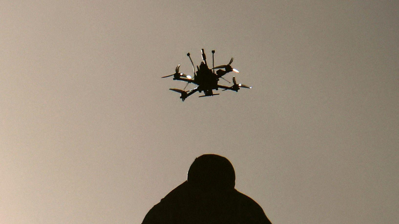 skijaš i dron