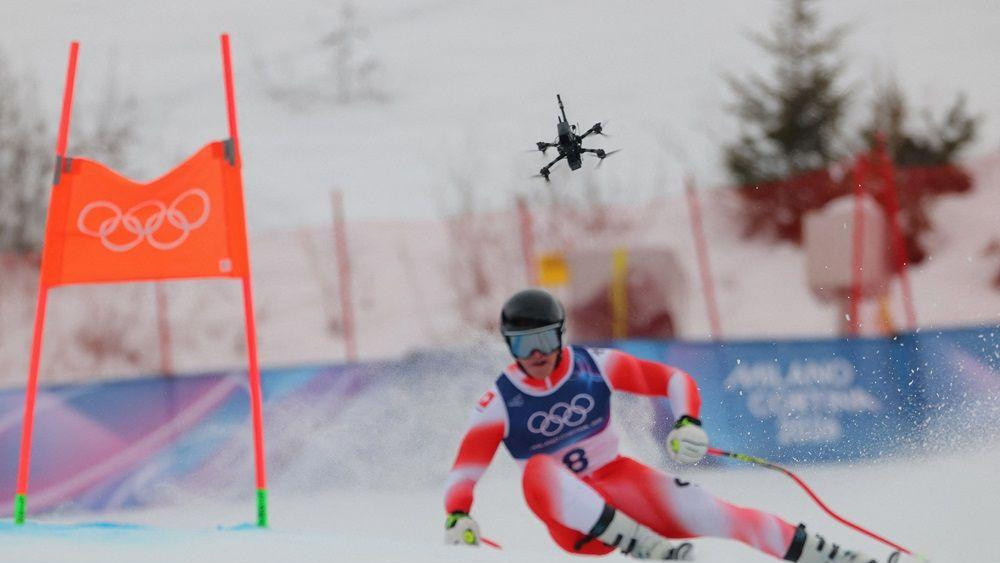 skijaš i dron