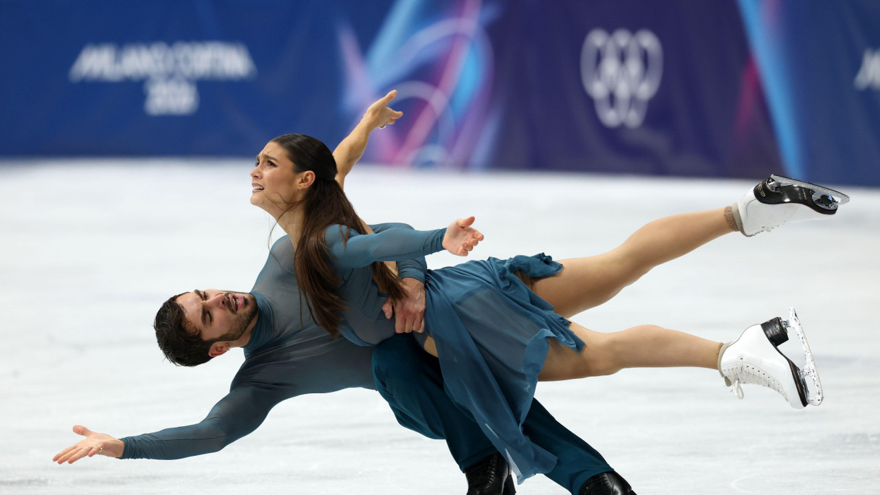 Gijom Sizeron i Lorans Furnije Bodri olimpijski šampioni u umetničkom klizanju u parovima, umetničko klizanje, klizači, zimske olimpijske igre u italiji