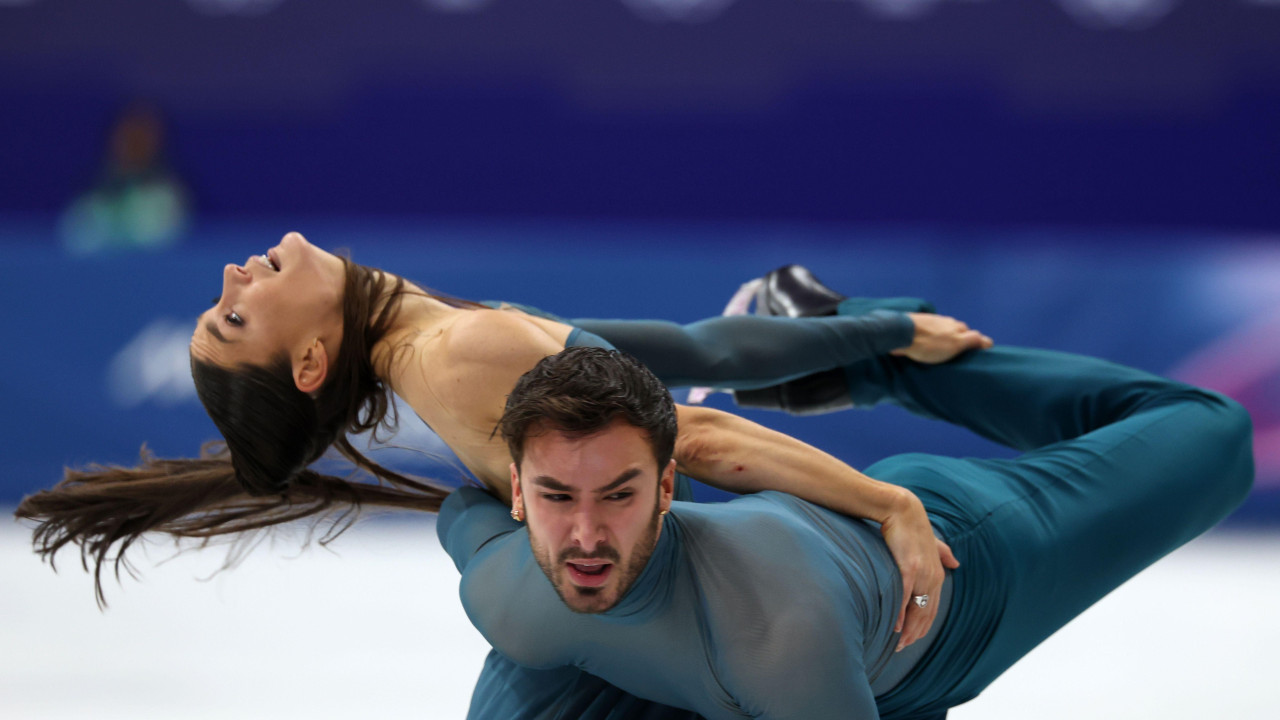 Gijom Sizeron i Lorans Furnije Bodri olimpijski šampioni u umetničkom klizanju u parovima, umetničko klizanje, klizači, zimske olimpijske igre u italiji