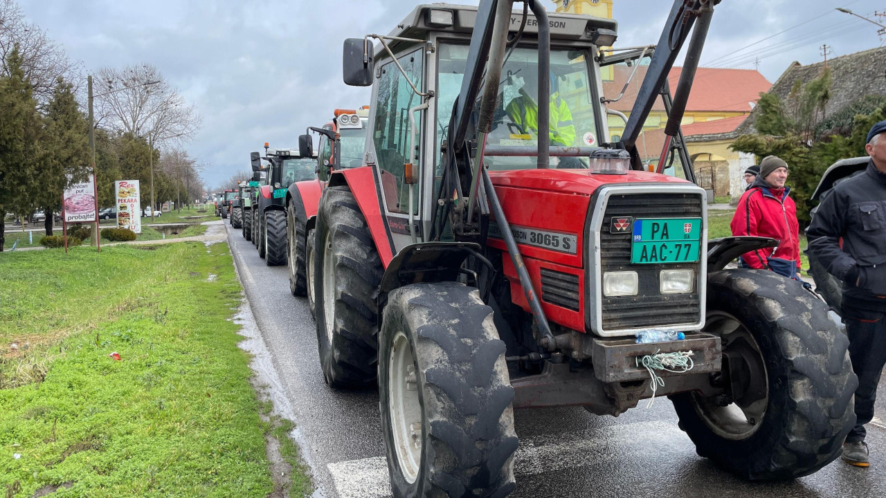 Traktor, Banatsko Novo Selo, protest poljoprivrednika