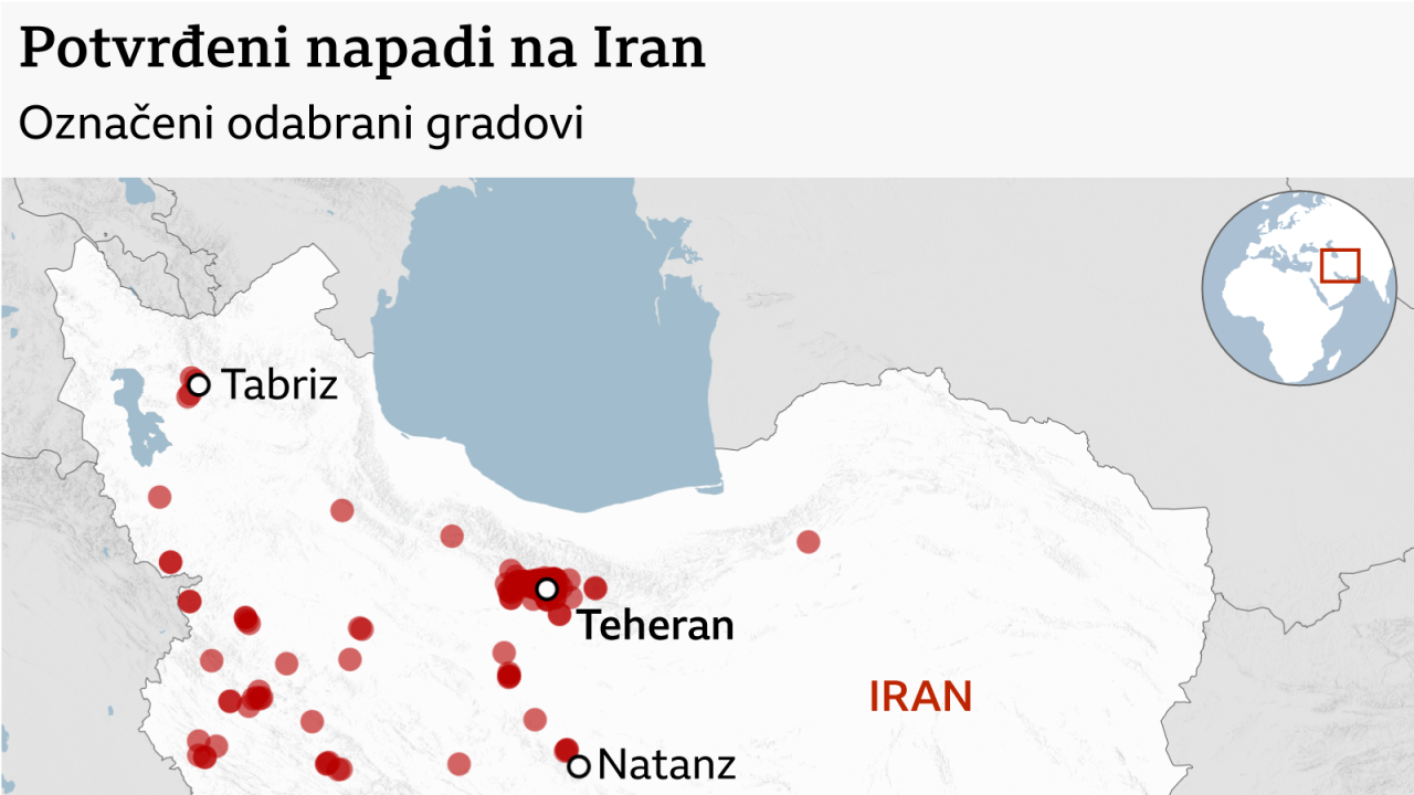 napadi na gradove u Iranu
