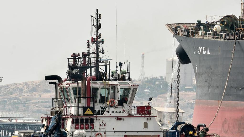 Oil tanker.