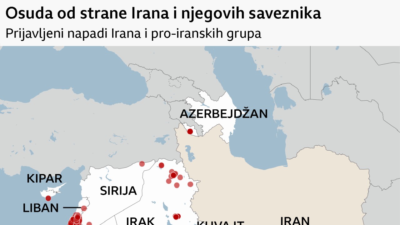 Mapa osude od strane Irana i njegovih saveznika