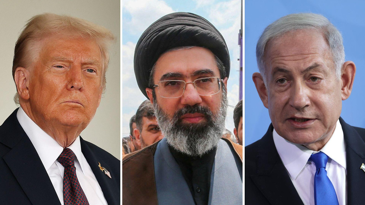 Američki predsednik Donald Tramp, iranski lider Modžtaba Hamnei i izraelski premijer Benjamin Netanjahu