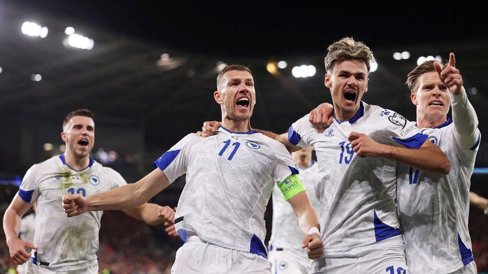 fudbalska reprezentacija bosne slavi prolaz u finale baraža za mundijal, džeko