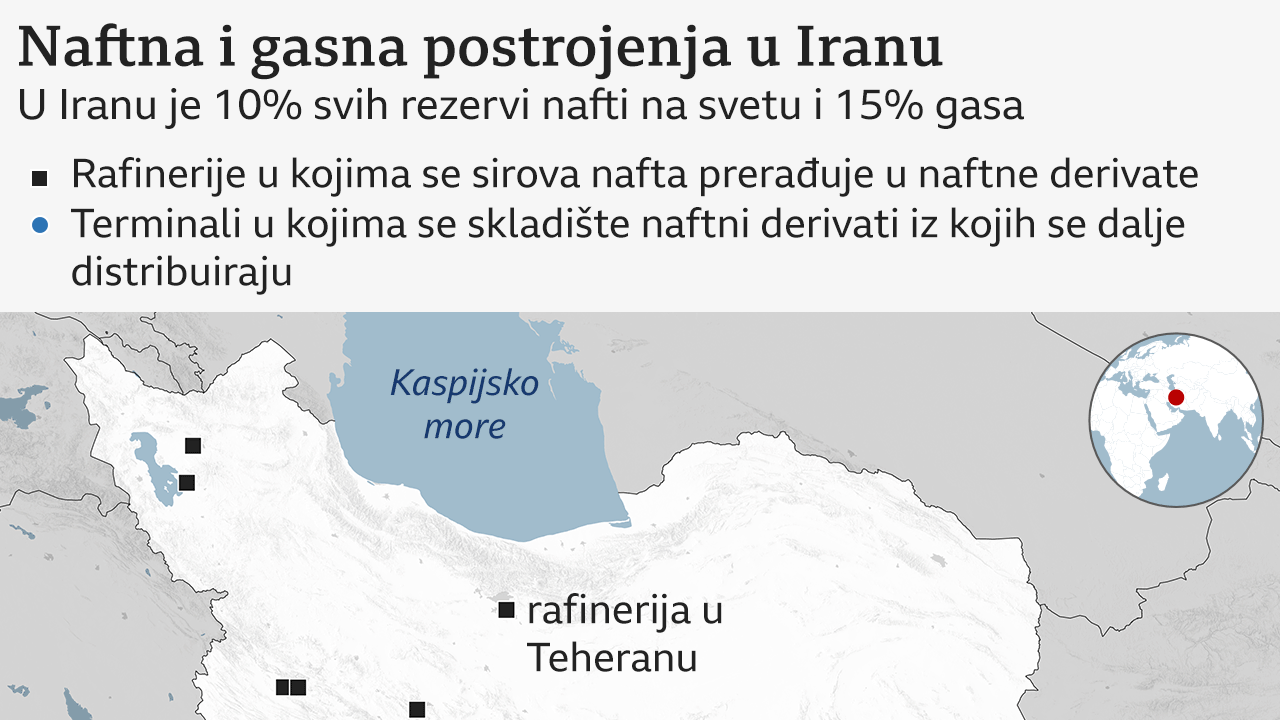 mapa iranskih naftnih i gasnih postrojenja